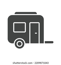 Caravan icon vector image. Can also be used for Vehicles. Suitable for mobile apps, web apps and print media.