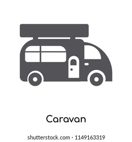 Caravan icon vector isolated on white background for your web and mobile app design, Caravan logo concept