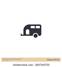 caravan icon vector logo template