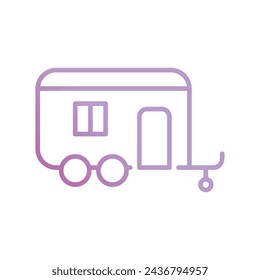 caravan icon with white background vector stock illustration