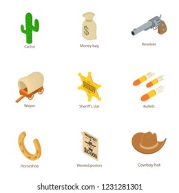 Caravan icons set. Isometric set of 9 caravan vector icons for web isolated on white background
