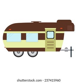 Caravan Isolated On White Background Stock Vector (Royalty Free ...