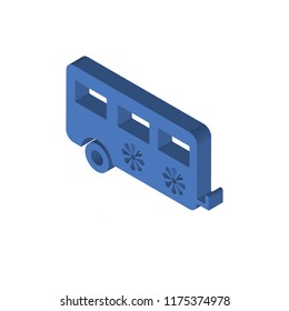 Caravan isometric left top view 3D icon