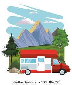Caravan at landscape