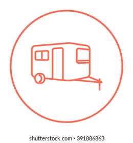 Caravan line icon.