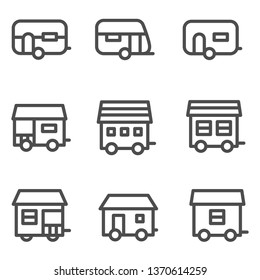 Caravan Line Icons