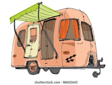 caravan - mobile house - camping