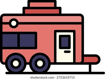 Caravana novo ícone criativo design vetor