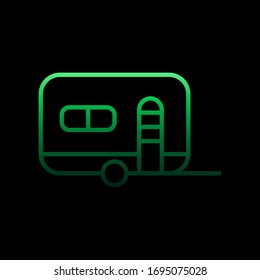 Icono de nolan caravana. Línea delgada simple, contorno vectorial de iconos de verano para ui y ux, sitio web o aplicación móvil