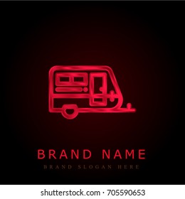 Caravan red chromium metallic logo