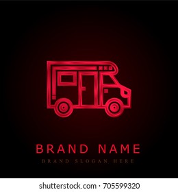 Caravan red chromium metallic logo