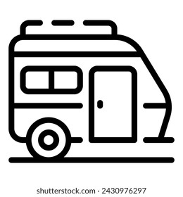 Caravan Simple Line Icon Logo Symbol