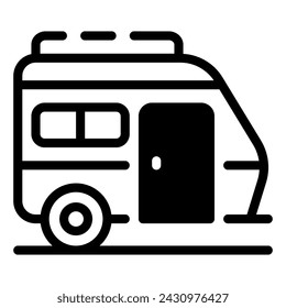 Caravan Simple Line Icon Logo Symbol