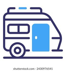 Caravan Simple Line Icon Logo Symbol