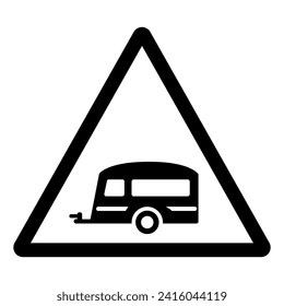 Caravan Symbol Sign,Vector Illustration, Isolate On White Background Label. EPS10