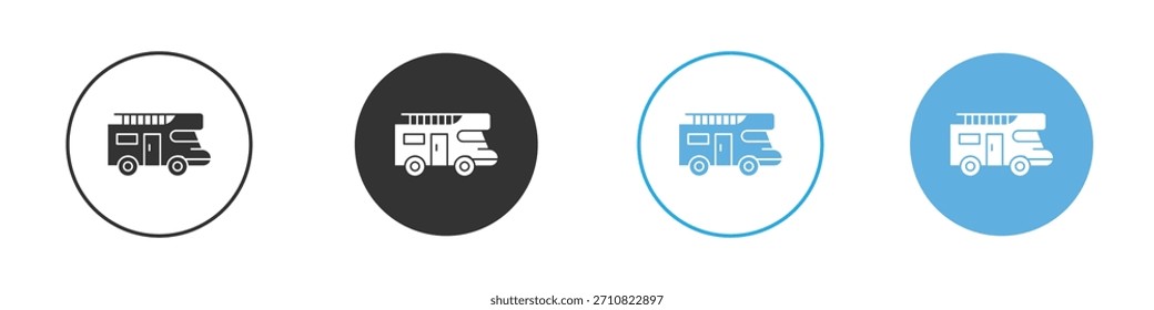 Icono de remolque de caravana. Plantilla de diseño de iconos gráficos