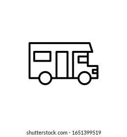 Caravan trailer icon simple flat vector illustration logo template. eps10
