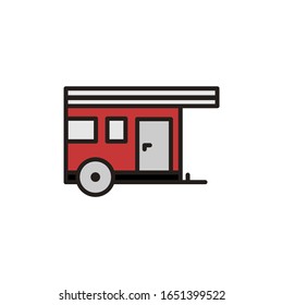Caravan trailer icon simple flat vector illustration logo template. eps10