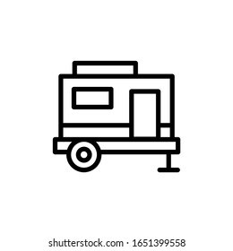 Caravan trailer icon simple flat vector illustration logo template. eps10