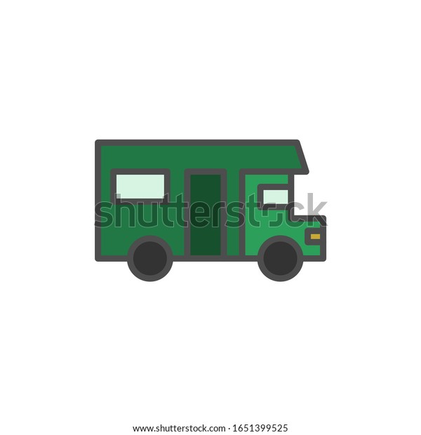 Caravan trailer icon simple flat vector\
illustration logo template.\
eps10