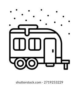 Ilustración vectorial de Avance de caravana, icono de estilo de línea