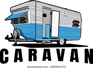 caravan travel design brand vector