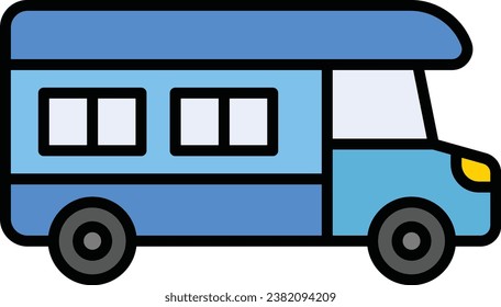 Icono vectorial de caravana. Se puede usar para imprimir, móviles y aplicaciones web.
