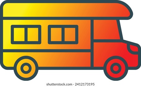 Caravan vector icon. Can be used for printing, mobile and web applications.