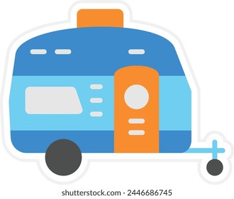 Caravan vector icon. Can be used for printing, mobile and web applications.