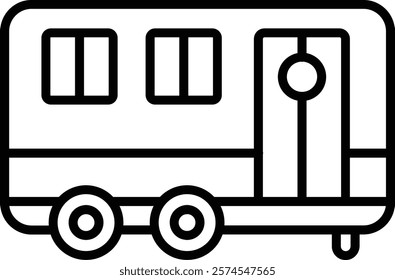 Caravan vector icon. Can be used for printing, mobile and web applications.