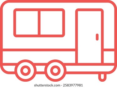 Caravan vector icon. Can be used for printing, mobile and web applications.