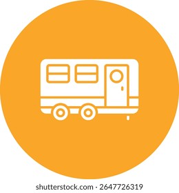 Ícone do vetor de caravana. Pode ser usado para impressão, aplicativos móveis e da Web.