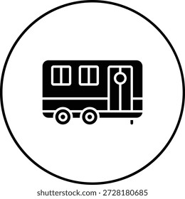 Caravan vector icon. Can be used for printing, mobile and web applications.
