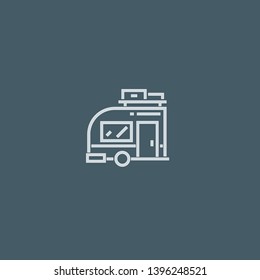 Caravan vector icon. Caravan concept stroke symbol design. Thin graphic elements vector illustration, outline pattern for your web site design, logo, UI. EPS 10.