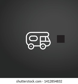 Caravan vector icon. Caravan concept stroke symbol design. Thin graphic elements vector illustration, outline pattern for your web site design, logo, UI. EPS 10.