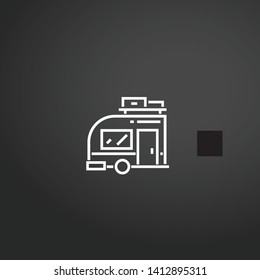 Caravan vector icon. Caravan concept stroke symbol design. Thin graphic elements vector illustration, outline pattern for your web site design, logo, UI. EPS 10.