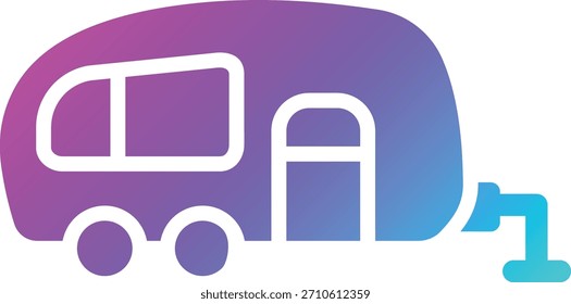 Ilustración de diseño de icono de Vector de caravana