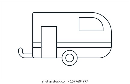 Caravan vector icon flat style graphical symbol
