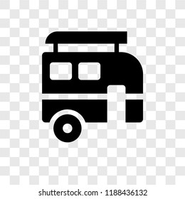 Caravan vector icon isolated on transparent background, Caravan transparency logo concept