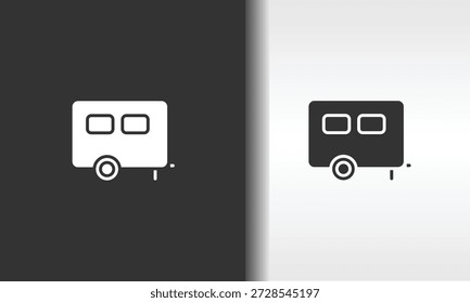 Ilustração De Símbolo Isolado De Vetor, Ícone Ou Sinal De Logotipo Da Caravana