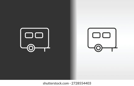Ilustração De Símbolo Isolado De Vetor, Ícone Ou Sinal De Logotipo Da Caravana