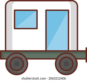 caravan Vector illustration on a transparent background. Premium quality symbols. Vector Line Flat color  icon for concept and graphic design.