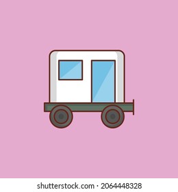 caravan Vector illustration on a transparent background. Premium quality symbols. Vector Line Flat color  icon for concept and graphic design.