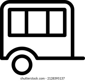 ilustración de caravan Vector sobre un fondo transparente. Símbolos de calidad premium. Icono vectorial de trazo para el concepto y diseño gráfico.
