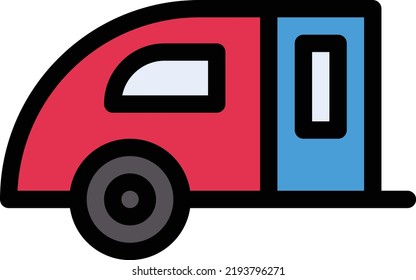 caravan  Vector illustration on a transparent background.Premium quality symmbols.Stroke vector icons for concept and graphic design.
