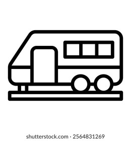 Caravan Vector Line Icon Design