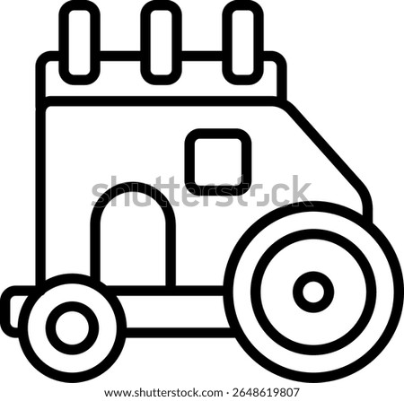 Caravan Vector Line Icon Design