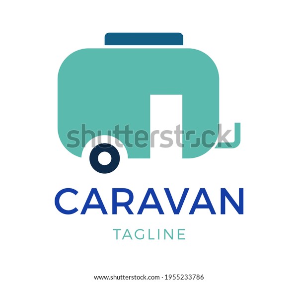 caravan vector logo template\
design