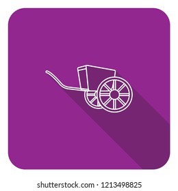 caravan,carriot,carriage, wagon icon with long shadow