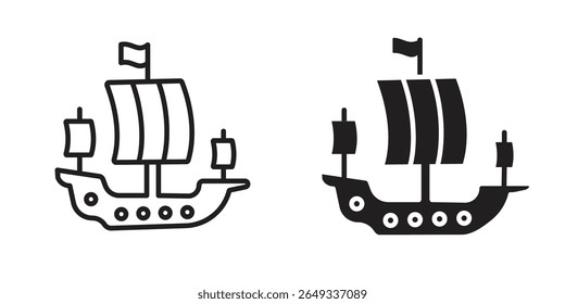 Ícone de caravela Ilustrações de design. ícones da Web editáveis